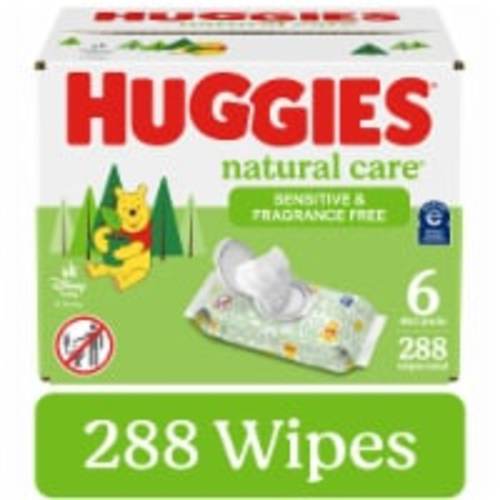 Huggies Natural Care Unscented Sensitive Baby Wipes, 6 pk / 48 ct