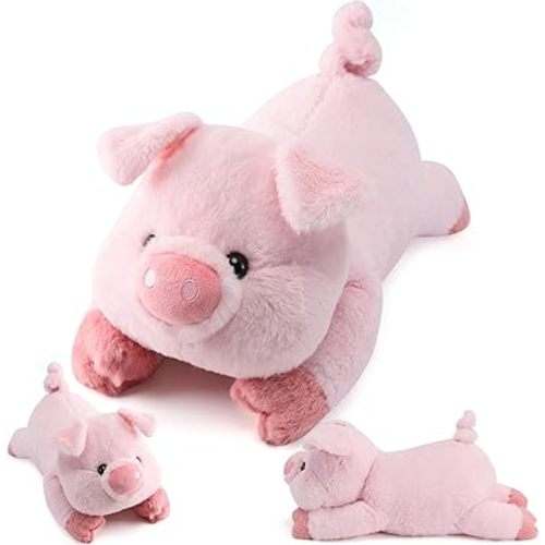 Pig Weighted Stuffed Animals - 22 Inch 4.5 Pounds Weighted Plushies Pig - Big Plush Stuffed Animals Pillow - Cute Plush Toys Gifts for Kids & Adults