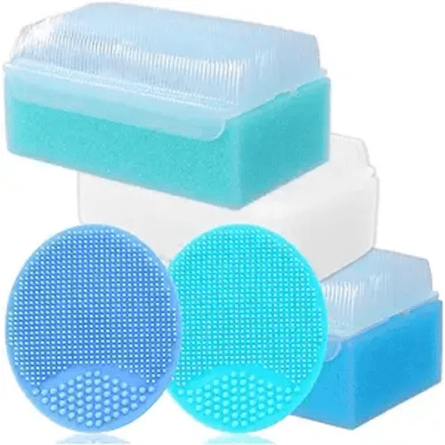 Cradle Cap Brush for Babies - Baby Sponge for Bathing Newborn Bath Essentials | Cradle Cap Treatment | Baby Bath Sponges for Newborns (5-Pack)