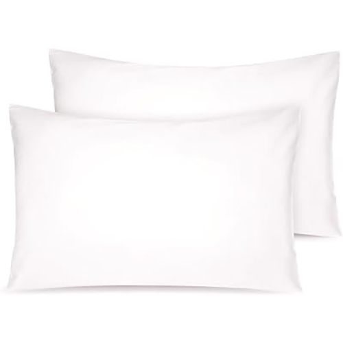 Organic Cotton Toddler Pillowcase 2 Pack, 14 x 20 Travel Pillow Case Cover for Babies, Kids, Boys and Girls, Soft and Breathable Small Pillow Cases with Envelope Closure, Ivory