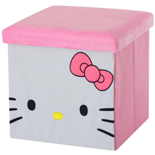 Hello Kitty Kids' Storage Ottoman, Pink, 15" x 15" x 15"