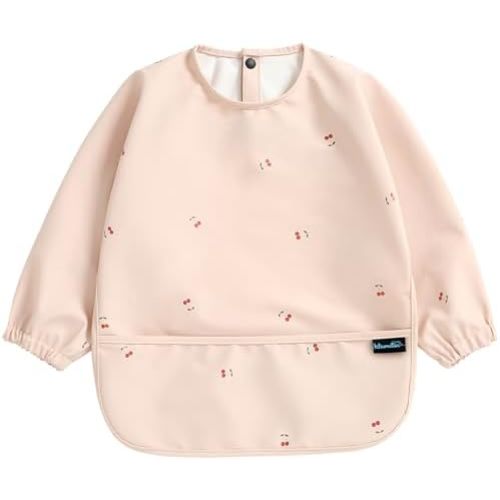 Hiumotan Feeding Bib & Baby Bib with Long Sleeves & BLW, Soft and Skin-Friendly Material, Coverall Bibs for Baby Feeding, Waterproof and Easy to Clean & Machine Washable, for Infant Toddlers