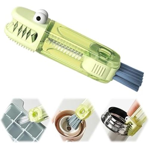 3 in 1 Cup Lid Cleaning Brush, 2024 New Lid Cleaner with Brush,Crevice Cleaning Brush,Cup Lid Cleaner with Brush,Efficient and Durable Brushes for Bottle Gap (A-Mint Green)