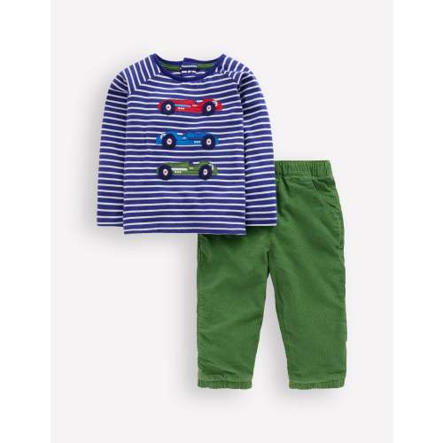 Woven & Jersey Play Set-Blue Stripe Cars