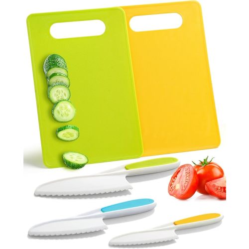 13 Pieces Montessori Kitchen Toys for Toddlers-Kids Cooking Sets Real-Toddler Toys Set for Real Cooking with Plastic Children Safe Knives Crinkle Cutter Kids Cutting Board