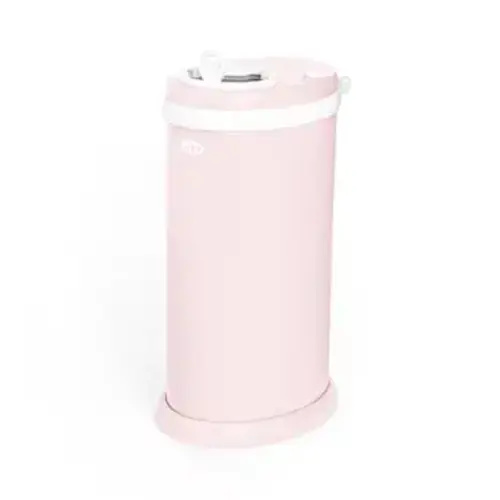 Ubbi Steel Diaper Pail, Odor Locking, No Special Bag Required, Award-Winning, Registry Must-Have, Blush Pink