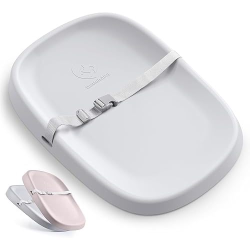 Bellababy Baby Changing Pad, Waterproof & Non-Slip, Soft, Easy to Clean, Lightweight, Portable, Polyurethane (PU), 27.6 * 19.2 * 2.9, Gray