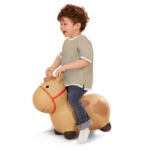 Battat Hoppin’ Pony Inflatable Bouncy Ride-On Toy for Toddlers - Balance & Coordination