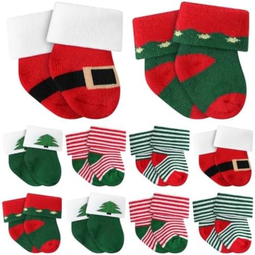 Twistover 10 Pairs Preemie Cotton Turn Cuff Socks