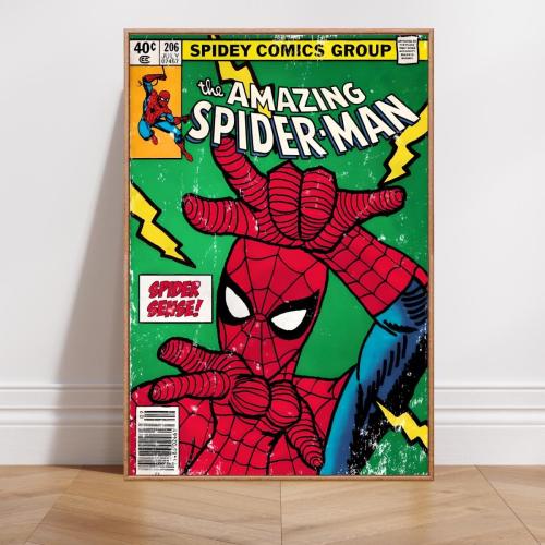 Spider-Man Poster | Vintage Comic Book Art | Retro Superhero Wall Decor | Marvel-Inspired Digital Download