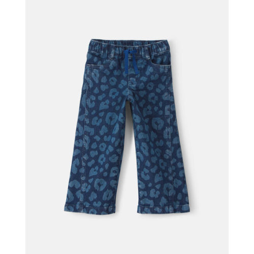 Toddler Girl Leopard Denim Wide-Leg Jeans - Dark Wash - OshKosh B'gosh | Carter's