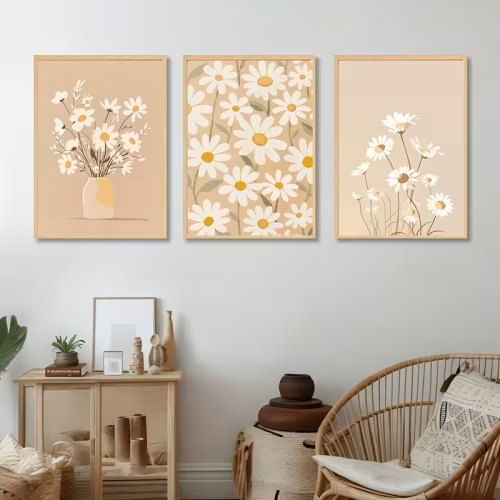 3pcs floral wall art set watercolor flowers - Temu Australia- no frames