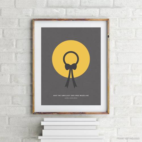 Madeline Print - Ludwig Bemelmans - Minimalistic Children's Book Quote Wall Art - Kid's Room Decor - Nursery Wall Art - Gift for Book Lover
