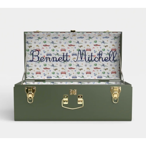 Petite Trunk - Green - American Keepsakes / No Embroidery