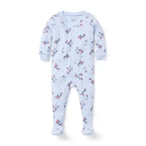 Baby Bundle Blue Peanuts Americana Baby Organic Cotton Peanuts Americana Footed Pajama by Janie and Jack