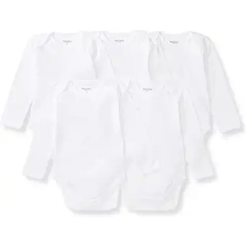 Burt's Bees Baby Organic Cotton Bodysuits – Baby Boy & Girl Short and Long Sleeve One-Pieces, 5-Pack