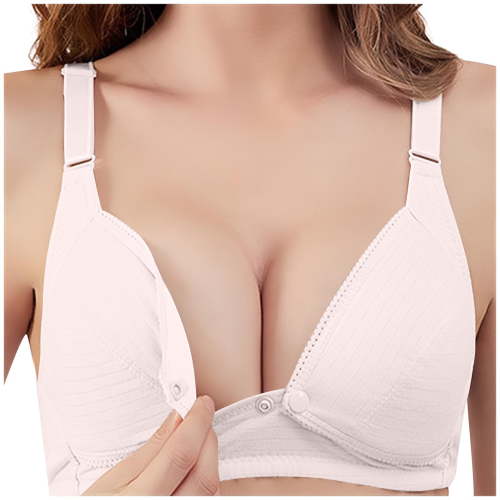 ZACPNCV Seamless Nursing Bras for Breastfeeding Soft Wireless Sleep Maternity Bralette Regular and Plus Size Pink 38/85B