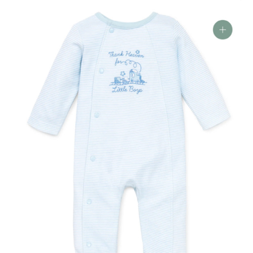 Thank Heaven for Little Boys Footed One-Piece (Hat not included)