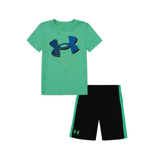 Under Armour Baby Boys 12-24 Months Short Sleeve Big Logo Twist Tech T-Shirt & Side-Panel Speed Tech Shorts Set