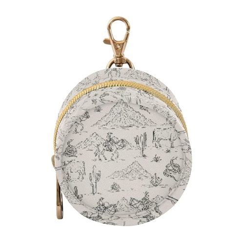Western Cowboy Snake White Pattern Pacifier Holder Case with Metal Clip Portable Pacifier Case for Baby Boys Girls