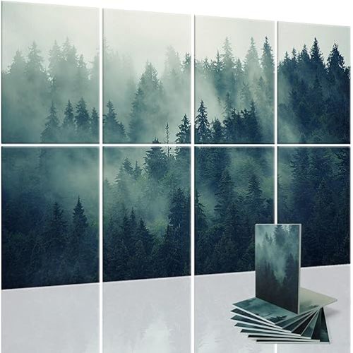Art3d Soundproof Wall Panels 48"x32", 8-Pack Acoustic Wall Art Panels, Sound Absorbing Decorative Wall Panels for Living Room, Bedroom, Kitchen, Studio, Polyester UV Print