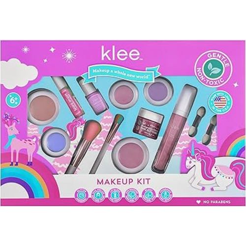 Luna Star Klee Deluxe Holiday Makeup Kit for Kids, Tweens and Teens. Non-Toxic and Kid-Friendly. Made in USA. (Jolly Snuggles)