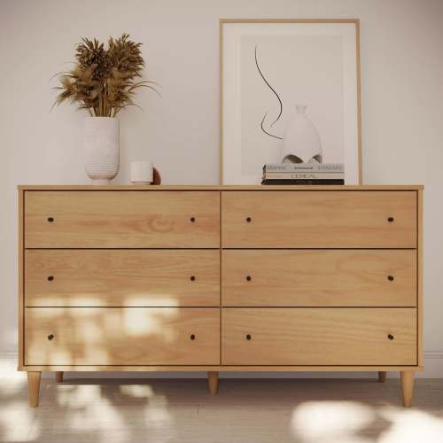 Mid Century 6-Drawer Dresser – Grain Wood Furniture