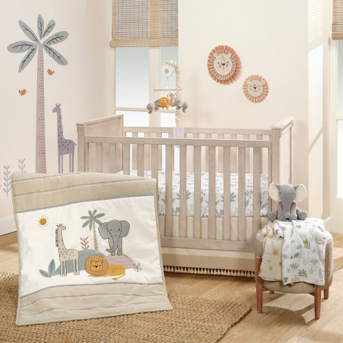 Lambs & Ivy 3-Piece Crib Bedding Set - Jungle Adventure