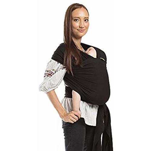 Boba Wrap Baby Carrier, Black - Original Stretchy Infant Sling, Perfect for Newborn Babies and Children up to 35 lbs