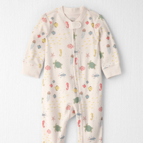 Baby Organic Cotton Sleep & Play Pajamas in Under the Sea - Little Planet | Carter's