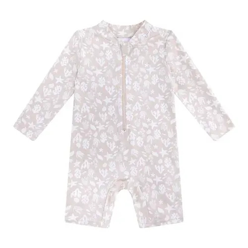 Bilbi Ripple Sunsuit Neutral | Baby Bunting AU