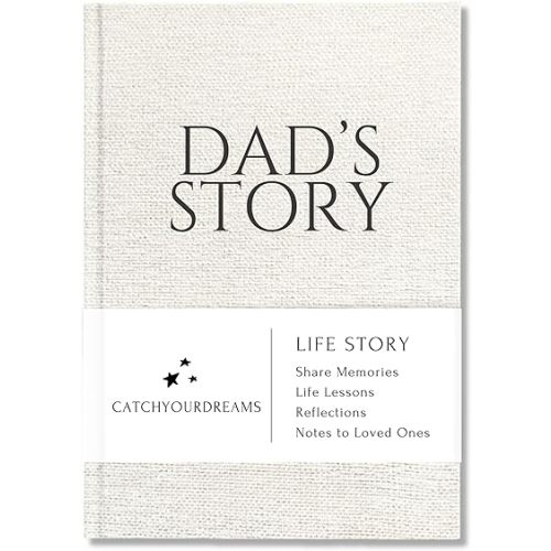Dad's Life Story Journal (Linen Hardcover): A Meaningful Keepsake for Dad to Share His Journey and Memories, Book Includes 250+ Prompt Questions, Sentimental Dad Gifts Idea
