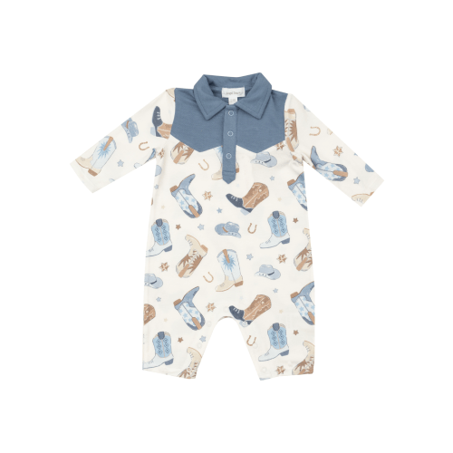 Cowboy Romper, Cowboy Boots Blue