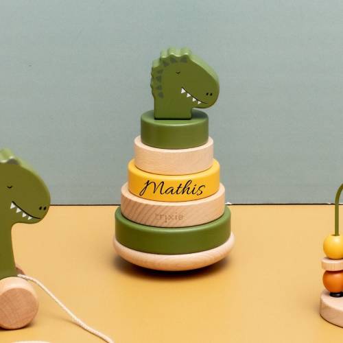Wooden Stacking Toy - Mr. Dino