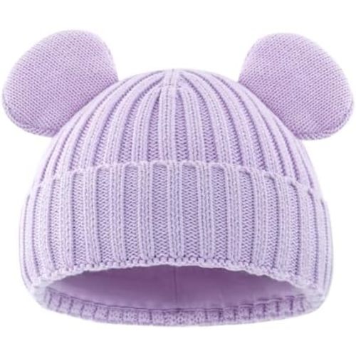 RUIKUNA Toddler Boy Winter Beanie Baby Knit Hat Warm Girl Beanies Newborn Cute Hats for Kids