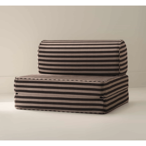 Seat | Taupe & Brown Striped Modular Play Couch | Bennett | House of Noa