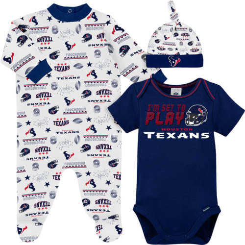 3-Piece Baby Boys Houston Texans Bodysuit, Sleep &#39;N Play, and Cap Set