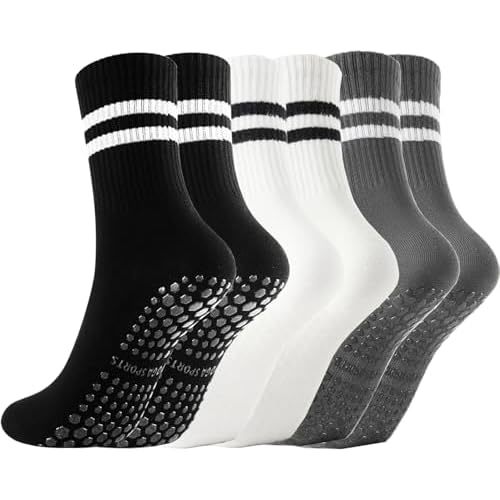 Non Slip Yoga Grip Pilates Socks for Women&Men Anti Slipper Grippy Socks for Ballet, Hospital, Dance, Trampoline