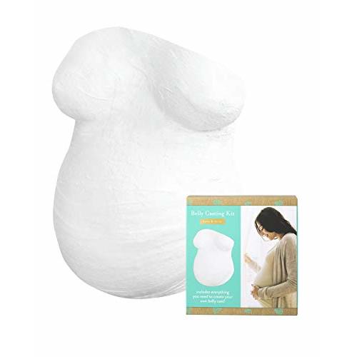 Kate & Milo Belly Casting Kit, Gender-Neutral Pregnancy Keepsake for Expecting Mothers, Baby Nursery Décor, Mother’s Day Keepsake, White