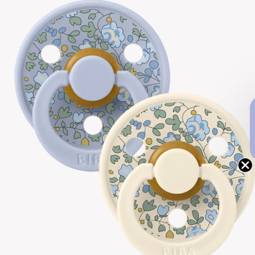 BIBS x LIBERTY Colour Pacifiers 2 Pack Eloise - Dusty Blue Mix – Bibsworld store US
