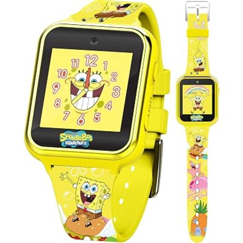 SpongeBob SquarePants Kids Smart Watch Touchscreen with Camera Games Stopwatch Alarm Fitness Tracker Photo Video Recorder – Fits Wrist Sizes 5.5" to 8"