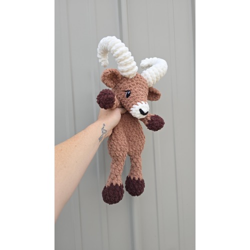 Bighorn Sheep Snuggler - Plush Ram Emotional Support Lovey Unstuffed - Customizable