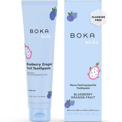 Boka Kids' Fluoride-Free Nano Hydroxyapatite Toothpaste - Blueberry Dragonfruit - 3.4oz
