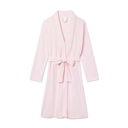 LAKE | Pima Robe | English Rose Pencil Stripe, S