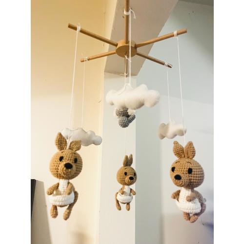 Crochet Kangaroo Baby Mobile, Crochet  Koala Baby mobile, Crochet Kangaroo baby mobile, Kangaroo Baby mobile,  Australian Animal Nursery
