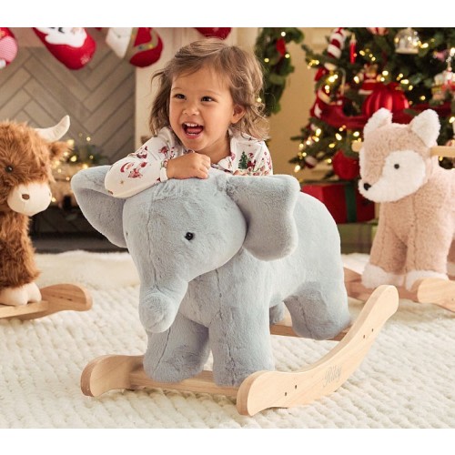 Elephant Critter Plush Nursery Rocker