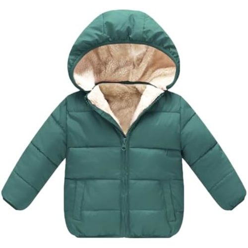 Baby Girls Boys' Winter Fleece Jackets With Hooded Toddler Cotton Dress Warm Lined Coat Outer Clothing