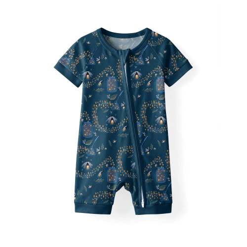 Catching Fireflies Bamboo Shorty Zippered Romper