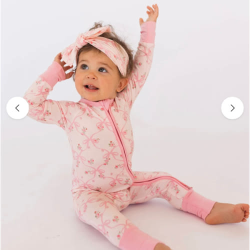 Rosie Bow Zipper Romper – In My Jammers