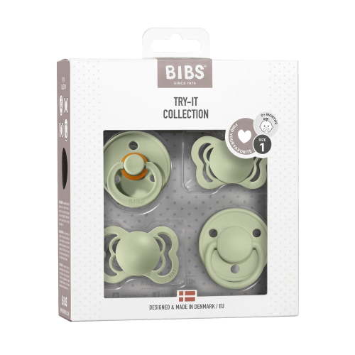 BIBS Pacifiers – Try-it Collection | Includes Colour, De Lux, Couture and Supreme Pacifiers | BPA-Free Natural Rubber & Silicone | Made in Denmark | Sage | 0 to 6 Months - Walmart.ca